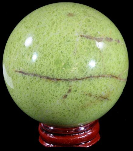 Polished Green Opal Sphere - Madagascar #55069
